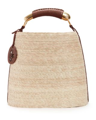 Altuzarra Watermill Metal Handle Straw Large Handbag