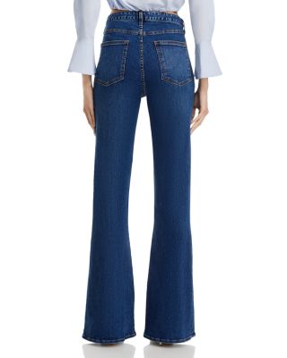Helena High Rise Flared Sailor Jeans in Medium Wash