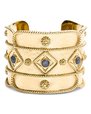 Capucine De Wulf Victoria Labradorite Cuff Bracelet In Gold