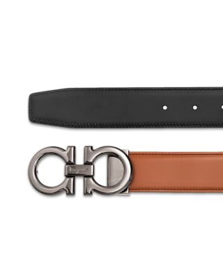 Men's Double Gancini Reversible Leather Belt