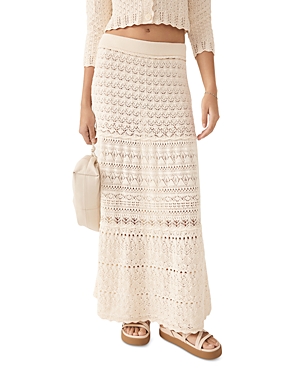 Shop Ba&sh Ba & Sh Jupe Josh Crochet Maxi Skirt In Off White