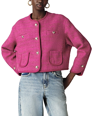 Shop Ba&sh Ba & Sh Brittany Cropped Jacket In Pink