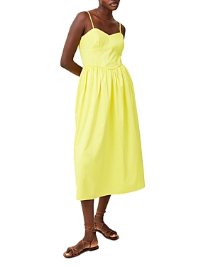 Shop French Connection Florida Strappy Midi Dress In Blazing Yellow