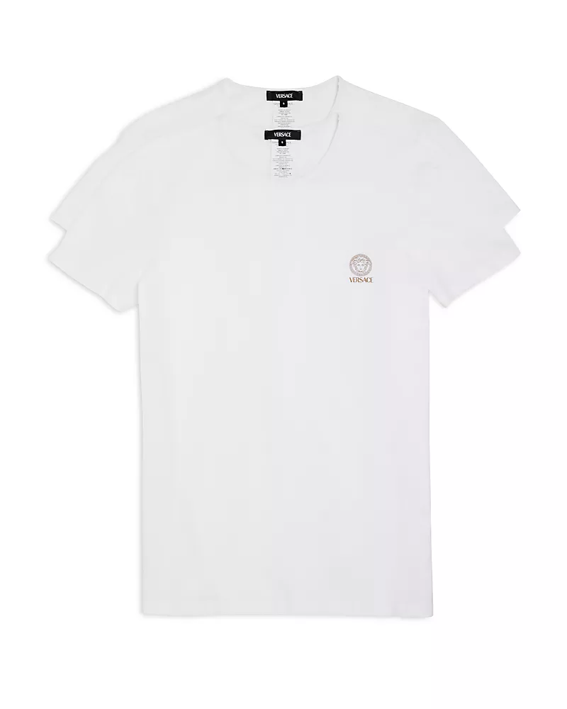 Versace Men's Cotton Blend Tees, Pack of 2