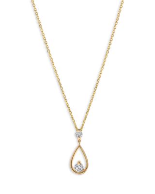 Bloomingdale's Fine Collection Diamond Teardrop Pendant Necklace in 14K Yellow Gold, 0.29 ct. t. w.