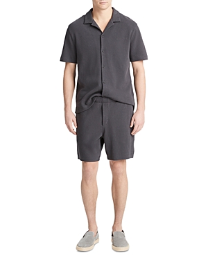 Shop Vince Boucle Regular Fit 7 Shorts In Soft Black