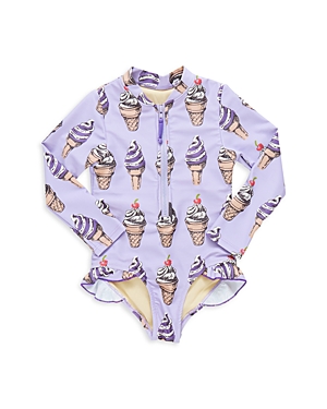 Pink Chicken Girls' Arden One Piece Swimsuit - Little Kid In Lavender