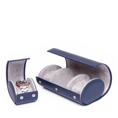 Hyde Park Three Watch Leather Pouch