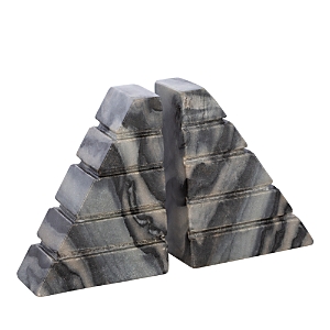 Surya Tikal Stone 2 Piece Bookend Set In Gray