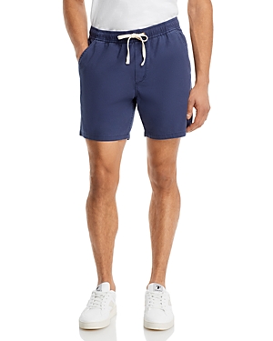 Shop Marine Layer Saturday Cotton Blend Regular Fit 6 Drawstring Shorts In Navy