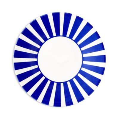 Blue Italian Steccato Bold Stripe Tidbit Plates, Set of 4