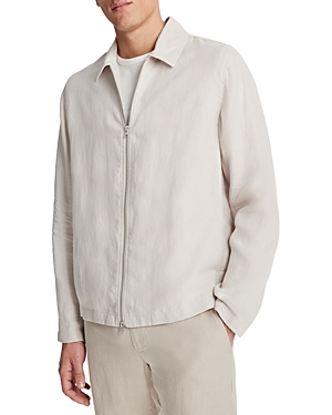 Shop Vince Full Zip Jacket In Soft Clay