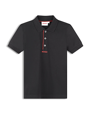 Shop Hugo Boss Boys' Pique Polo Shirt - Little Kid, Big Kid In Black