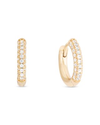 Shashi Pave Huggie Hoop Earrings