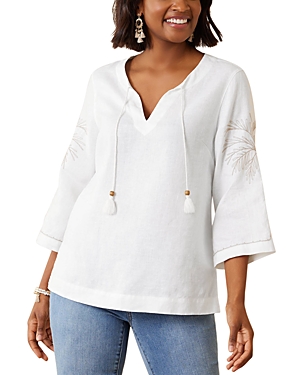 Shop Tommy Bahama Breezy Palms Embroidered Tunic In White