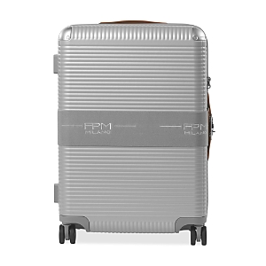 Fpm Milano Bank Zip Deluxe Checked Suitcase In Glacier Grey