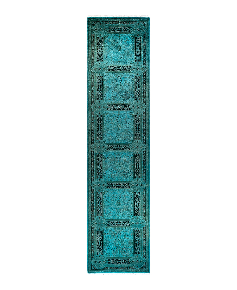 Bloomingdale's Fine Vibrance M1398 Runner Area Rug, 3'1 X 13' In Blue