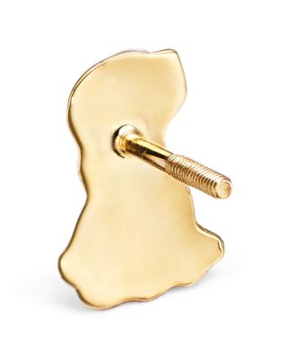 Children's Tiny Puppy Screw Back Stud Earrings in 14K Yellow Gold