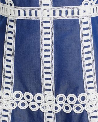 Contrast Trim Midi Dress