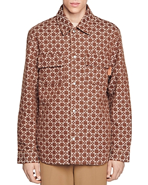 Sandro Cross Snap Shirt Jacket