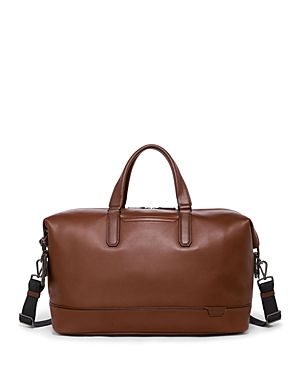 Shop Tumi Nelson Leather Duffel Bag In Cognac