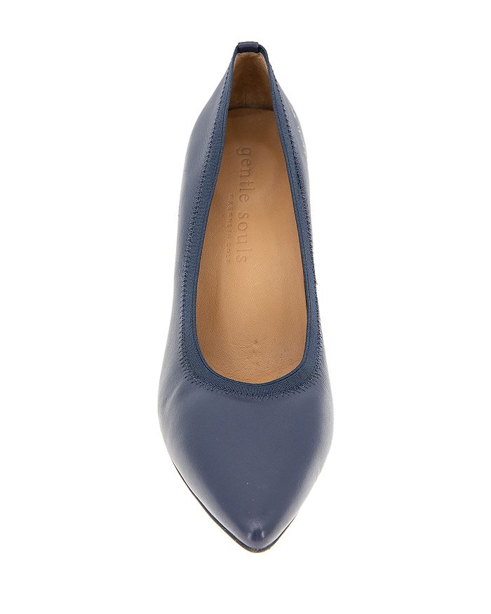 Shop Gentle Souls By Kenneth Cole Women's Dionne Pointed Toe Slip On Pumps In Navy