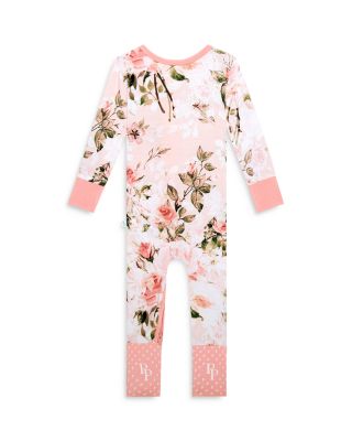 Girls' Vintage Pink Rose Convertible Footie - Baby