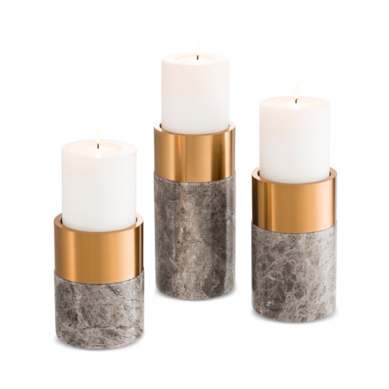 Eichholtz Sierra Candle Holder, Set Of 3 In Brass