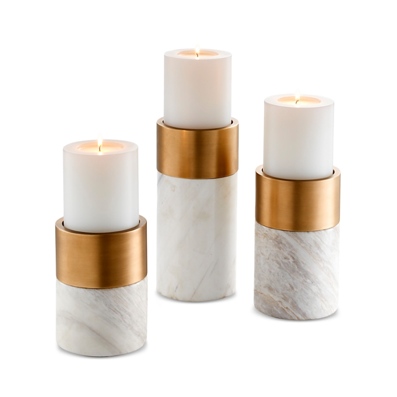 Eichholtz Sierra Candle Holder, Set Of 3 In White