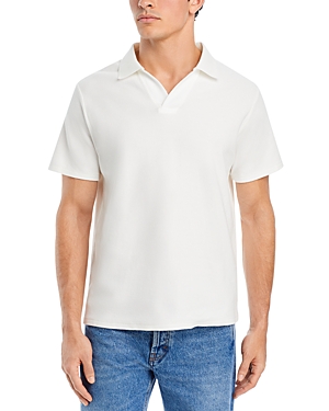 Frame Jacquard Short Sleeve Open Collar Polo Shirt