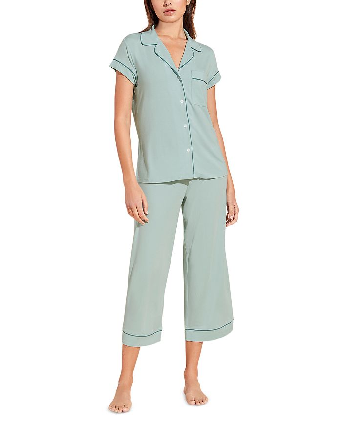 Eberjey Gisele Short Sleeve Crop Pajama Set | Bloomingdale's