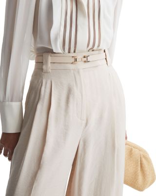 Women&#39;s Hayley Square Hinge Leather Belt