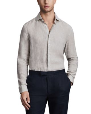 REISS - Ruban Long Sleeve Linen Shirt