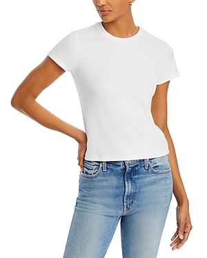 Shop Marine Layer Lexi Short Sleeve Ribbed Tee In White