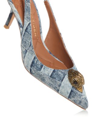 Women's Belgravia Denim Patchwork Slingback Pumps