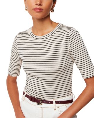Whistles - Striped Round Neck Tee