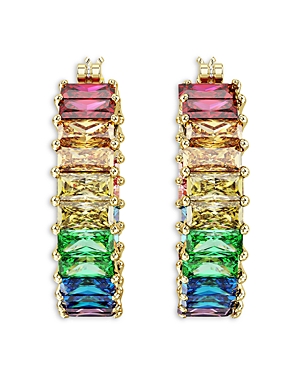Matrix Rainbow Crystal Inside Out Hoop Earrings