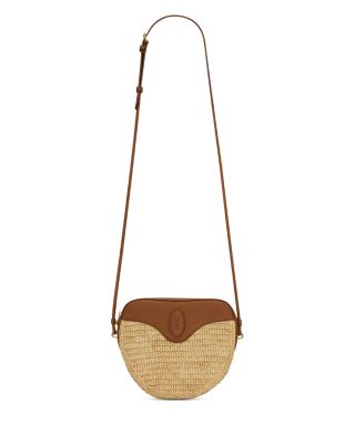 Saint Laurent - Le Cœur in Raffia and Vegetable-Tanned Leather