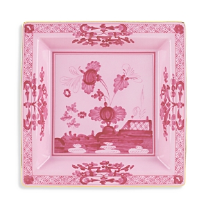 Ginori 1735 Oriente Italiano Large Square Change Tray In Pink