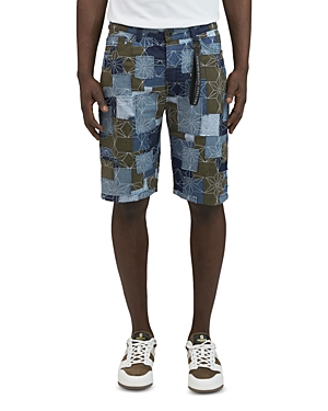 Shop Prps Hitachi Printed 11 Shorts In Indigo