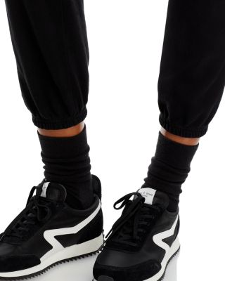 Cotton Logo Sweatpants in Black Space Cream