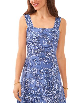 VINCE CAMUTO Printed Square Neck Maxi Dress | Bloomingdale's Women