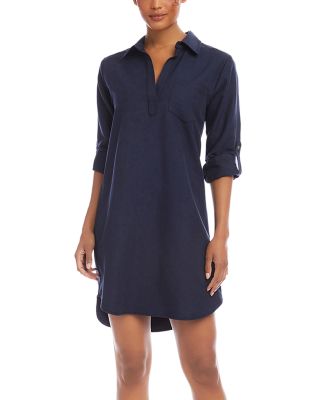 Karen Kane - Roll Sleeve Shirt Dress