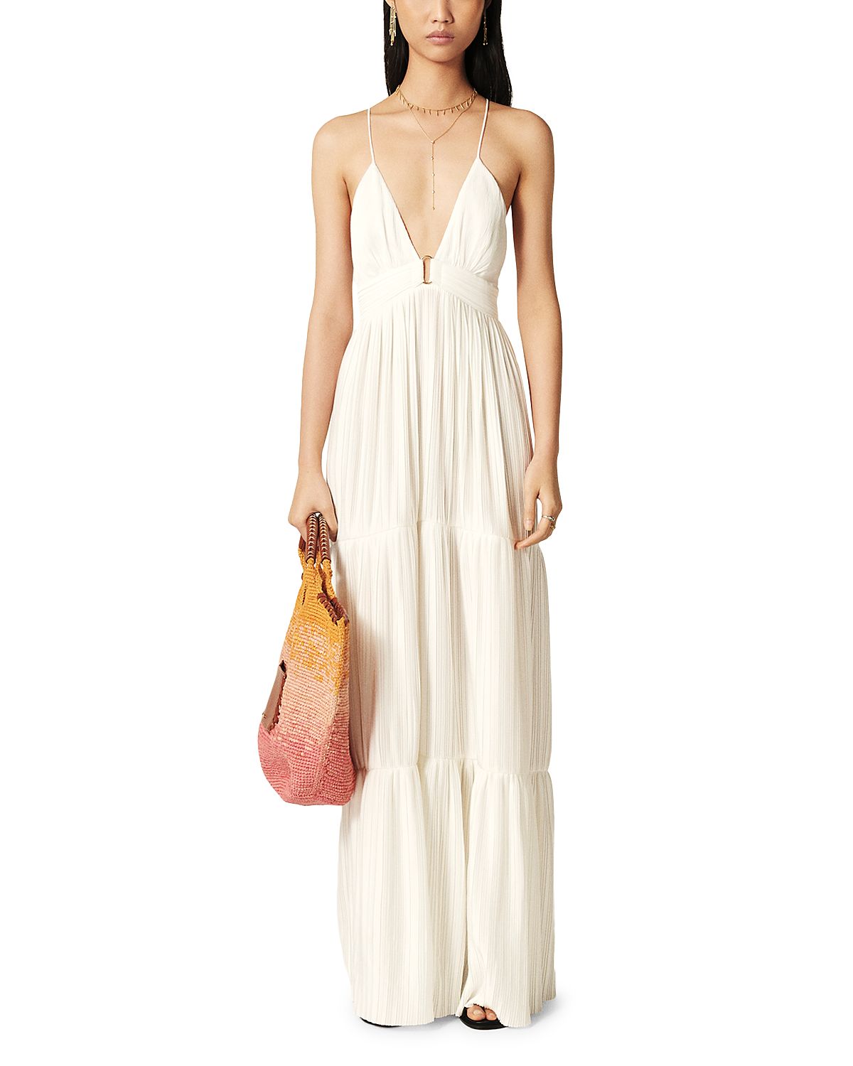 ba & sh Wasta Tiered Maxi Dress