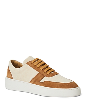 Shop Bruno Magli Men's Darian Lace Up Sneakers In Sand Canvas