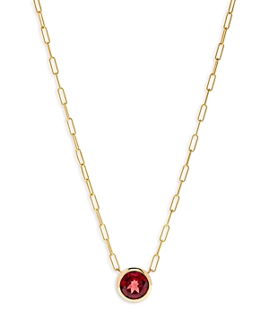 Bloomingdale's Garnet Pendant Necklace in 14K Yellow Gold