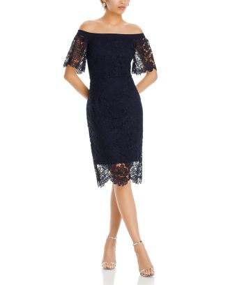 Eliza J Off The Shoulder Lace Dress | Bloomingdale's