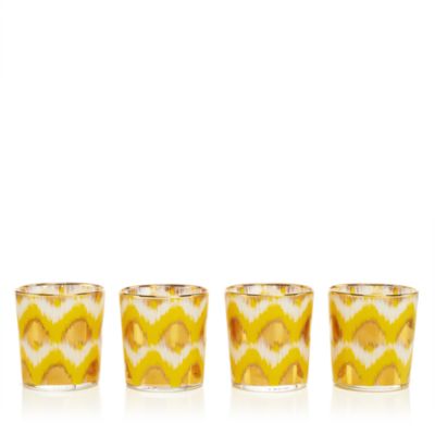 Les Ottomans - Ikat Gold Glass, Set of 4