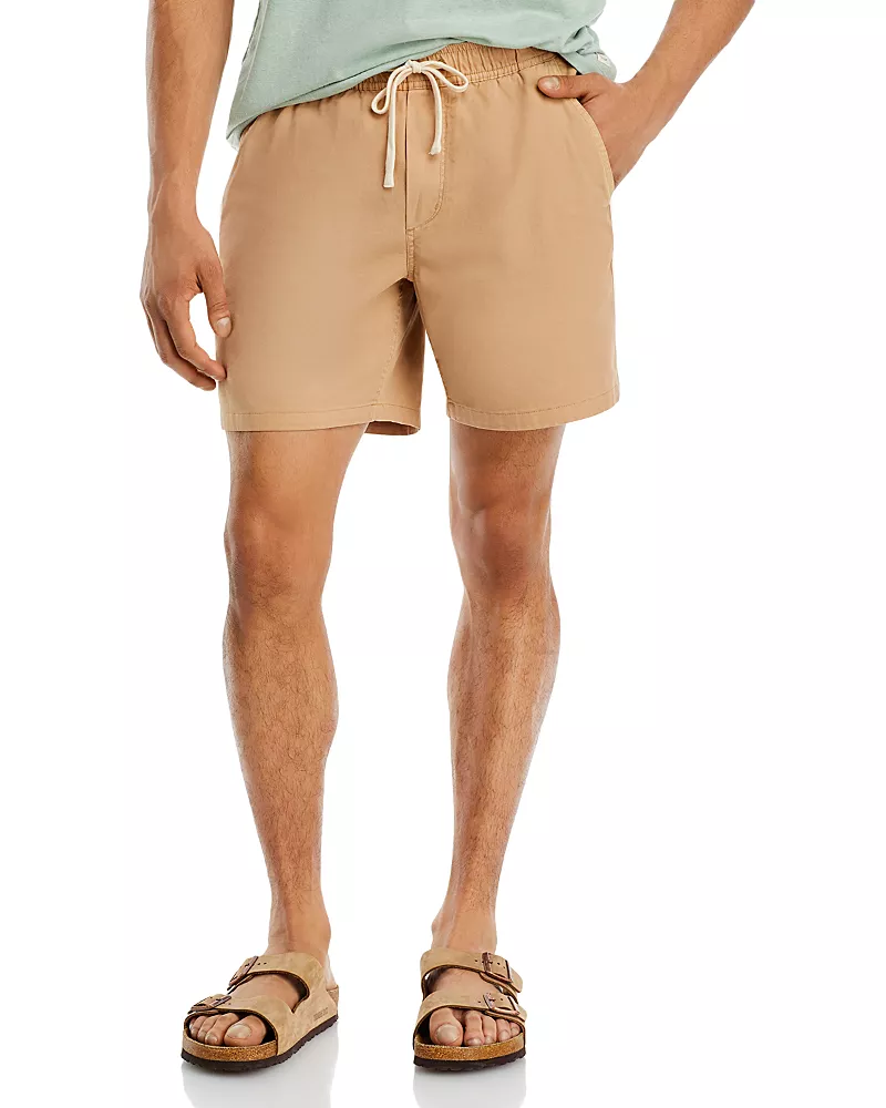 Marine Layer Saturday Cotton Blend Regular Fit 6 Drawstring Shorts