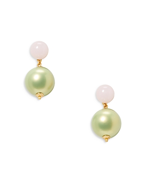 Shop Kate Spade New York Bright Spots Bead Drop Earrings In Green/pink